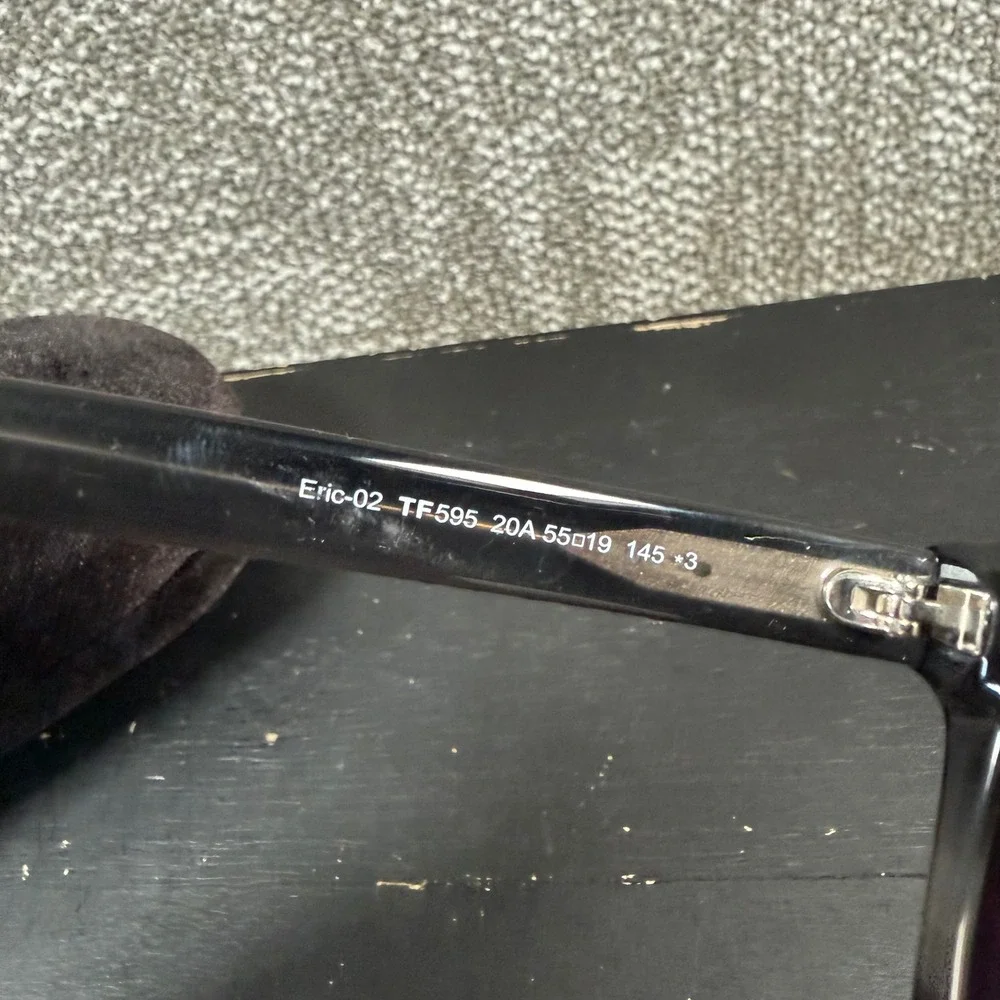Tom Ford Eric-02 Sunglasses Men 55mm Gray Square Designer‎ Made in Italy TF595